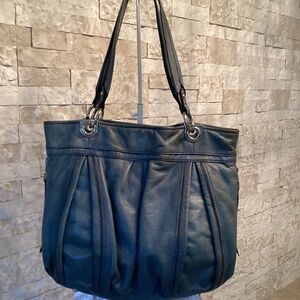 B. Makowsky Pebble Leather Bucket Crossbody